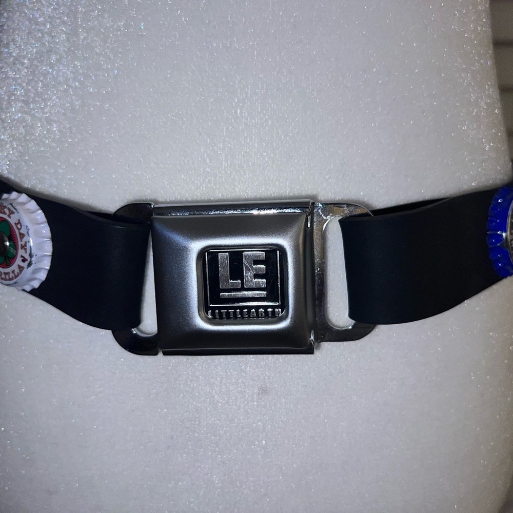 Little Earth Black Belt with Silver Buckle